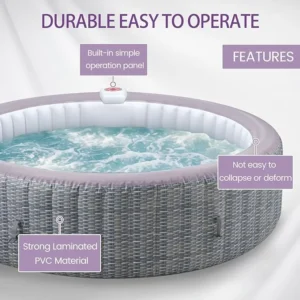 PVC Inflatable Round Hot Tub for 4-6 People