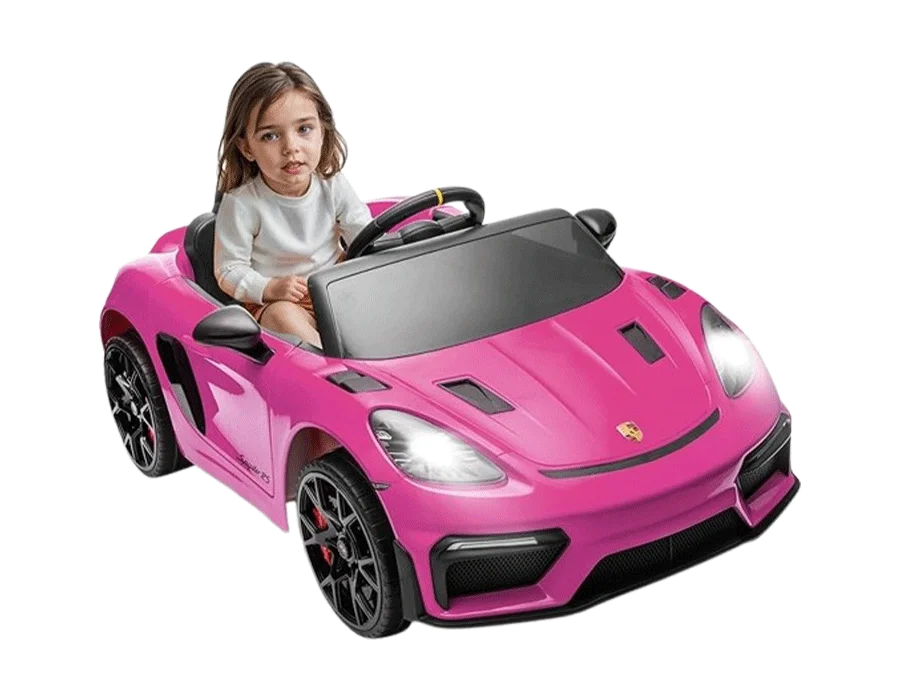 Licensed Porsche 718 12V Kids Electric Ride On Car (Pink)