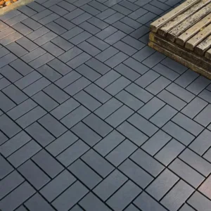 Dark Gray 1 ft. x 1 ft. All-Weather Plastic Outdoor Interlocking Deck Tiles Checker Pattern Garage Floor Tiles(44-Pack)