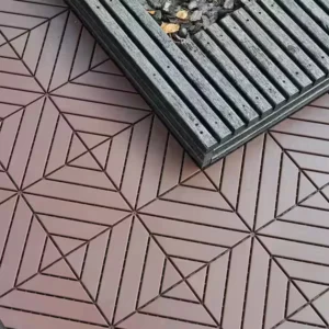 Dark Brown 1 ft. x 1 ft. All-Weather Plastic Outdoor Interlocking Deck Tiles, Garage Floor Tiles(44-Pack)