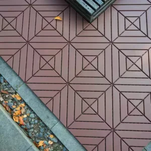Dark Brown 1 ft. x 1 ft. All-Weather Plastic Outdoor Interlocking Deck Tiles, Garage Floor Tiles(44-Pack)
