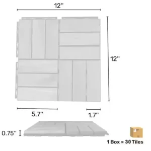 1 ft. x 1 ft. Square Interlocking Acacia Wood Quick Patio Deck Tile Outdoor Checker Pattern Flooring Tile (30 Per Box)