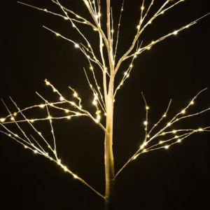 6/5/4 ft. Indoor/Outdoor Pre-Lit Artificial Christmas Tree Birch Tree with LED Lights (1 Set Contains 3 Sizes)