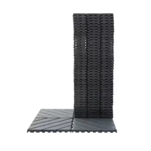 Dark Gray 1 ft. x 1 ft. All-Weather Plastic Outdoor Interlocking Deck Tiles, Garage Floor Tiles(44-Pack)