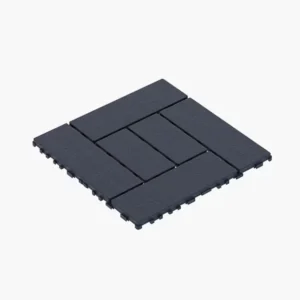 Dark Gray DIY 1 ft. x 1 ft. All-Weather Plastic Outdoor Interlocking Deck Tiles, Garage Floor Tiles(44-Pack)