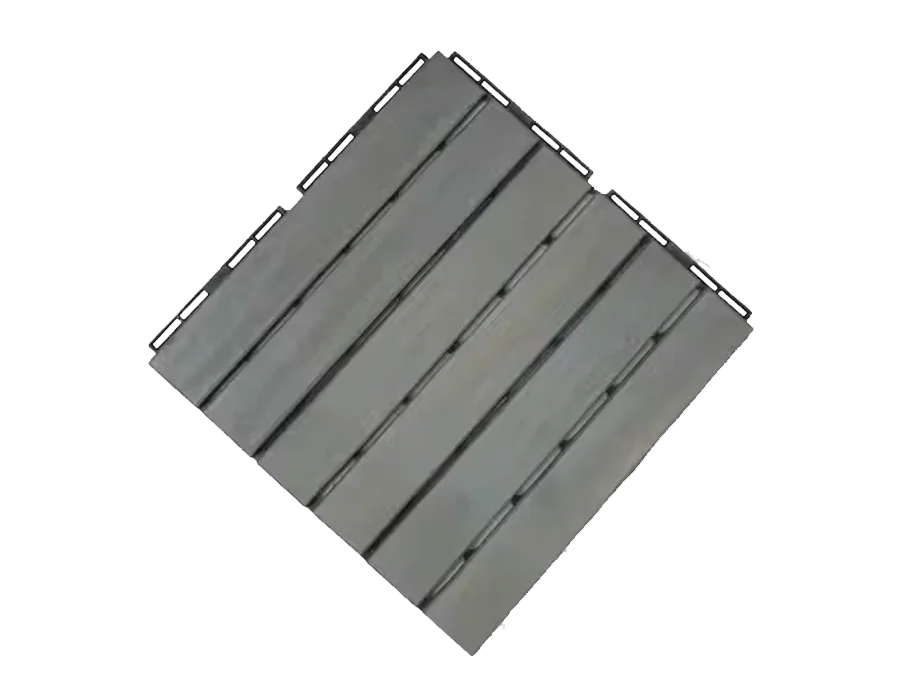 1 ft. x 1 ft. Square Interlocking Acacia Wood Patio Deck Tiles Outdoor Striped Pattern Flooring Tiles Pack of 10 Tiles