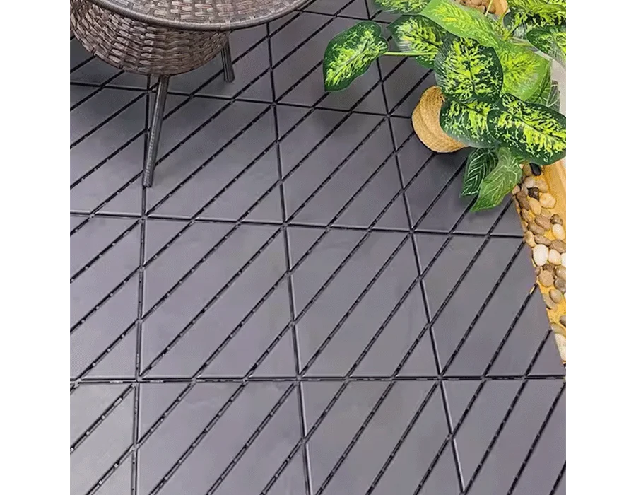 Dark Gray 1 ft. x 1 ft. All-Weather Plastic Outdoor Interlocking Deck Tiles, Garage Floor Tiles(44-Pack)