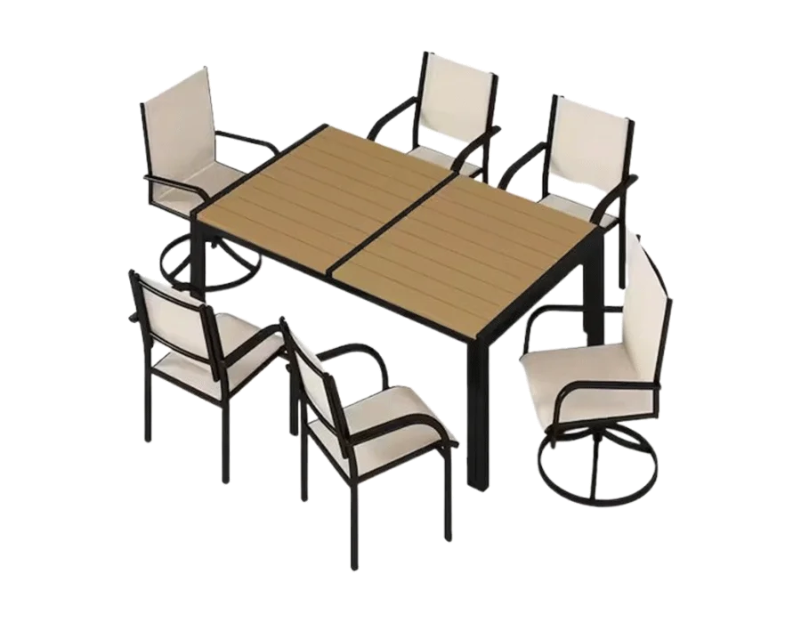 7-Piece Metal Outdoor Dining Set